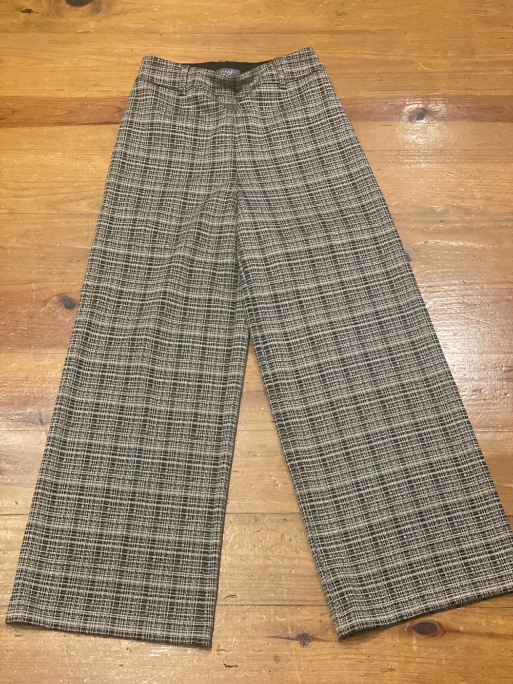 Women’s Black & Gray Plaid Dress Pants Small
